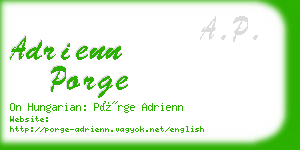 adrienn porge business card